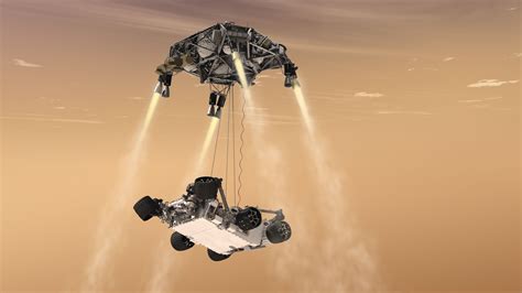 Curiositys Sky Crane Maneuver Artists Concept Nasa Mars Exploration