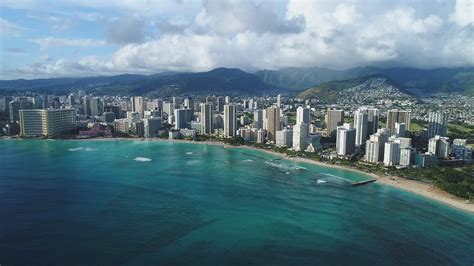 Aerial Of Honolulu Hawaii Stock Video Footage Storyblocks 7a2