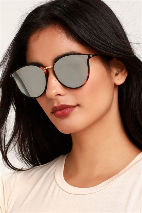 Tortoise Sunglasses Silver Mirrored Sunglasses Sunglasses Lulus
