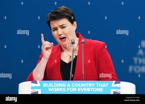 Scottish Conservative Leader Ruth Davidson Speaks At The Conservative Party Conference At The