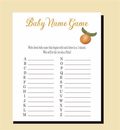 Juego De Nombres De Bebé Para Un Baby Shower Vector Premium