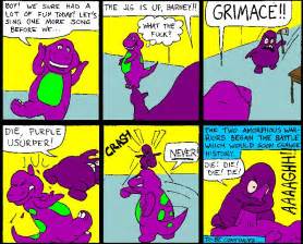 Pin By Proper Productions On Vs Grimace Barney Battle