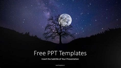 Night Sky Free Presentation Slide Template