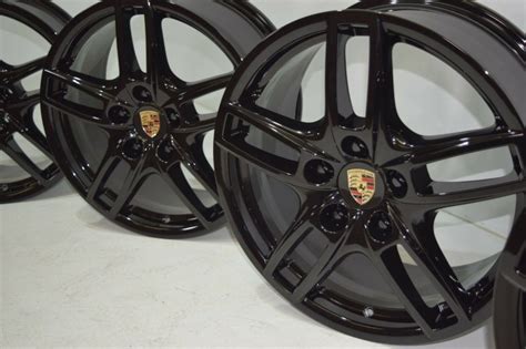 19″ Porsche Cayenne Gloss Black Factory Oem Wheels Rims 2011 2018 67404