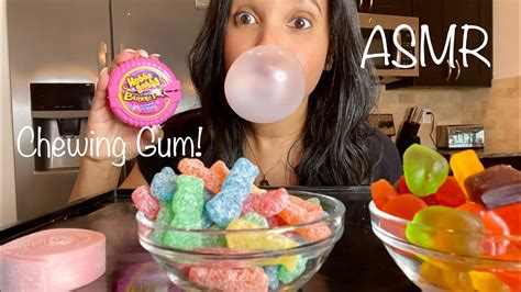 Asmr Most Popular Gum Chewing And Blowing Bubbles Mouth Sounds No Talking Youtube
