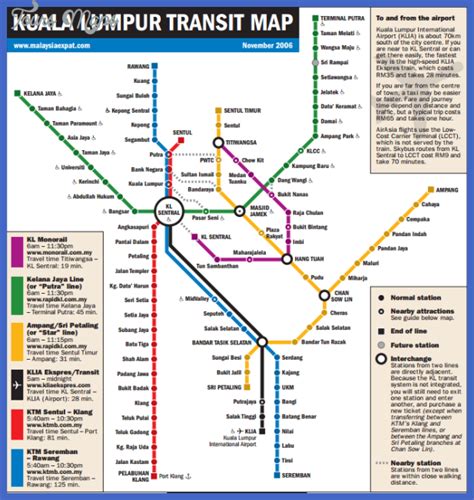 The kuala lumpur light rail transit, called lrt, is a public rail transport service that runs two major routes, the kelana jaya lrt line and ampang lrt line. Kuala Lumpur Metro Map - ToursMaps.com