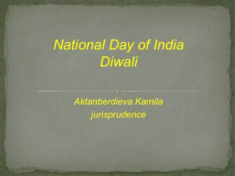 National Day Of India Diwali