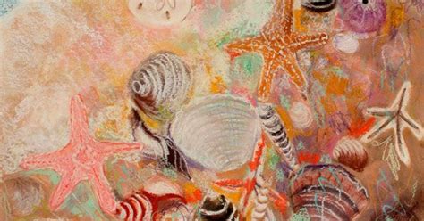 Seashells Seashells And Starfish One Abstract Painting By Carol