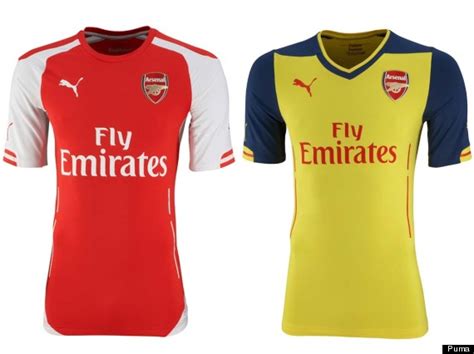 Arsenal New Kit Gunners Unveil 2014 15 Puma Strip Pictures Huffpost Uk