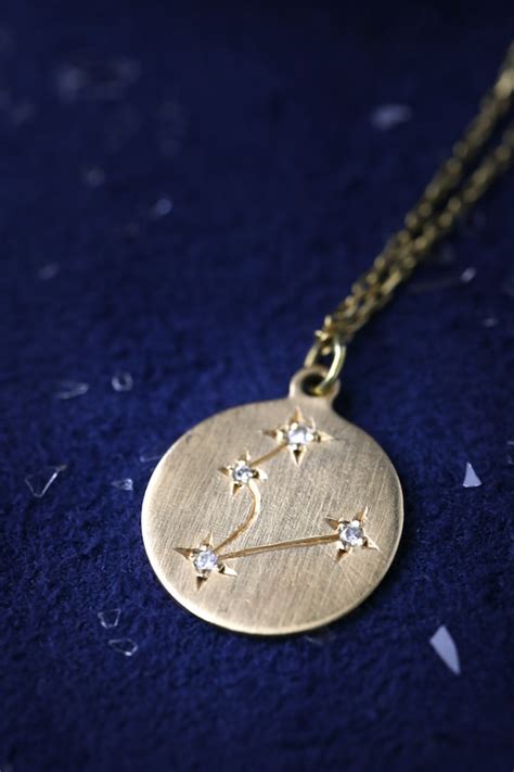 Pisces Constellation Necklace Pisces Star Sign Pendant Etsy Uk