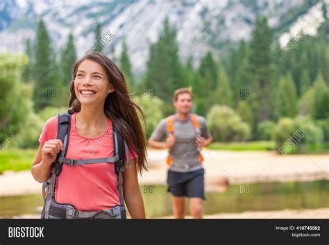 Hikers Walking Nature Image And Photo Free Trial Bigstock