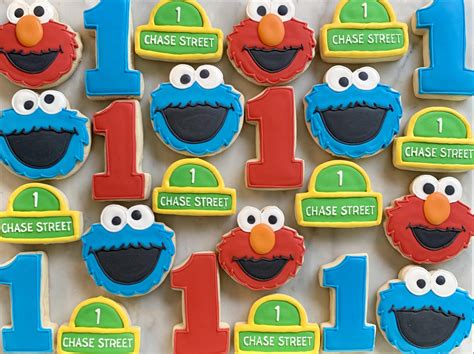 Sesame Street Cookies For A Baby Boy Rcookiedecorating