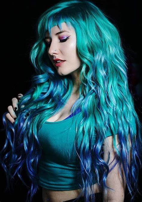 We Have Compiled Here The Sensational Trends Of Bright Blue Mermaid Hair Colors And Hairstyles