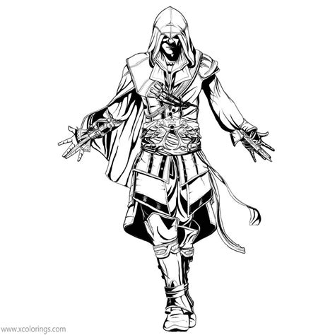 Assassin S Creed Coloring Pages Character Ezio Xcolorings Com My XXX