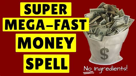 Shocking Mega Fast Money Spell Really Really Works