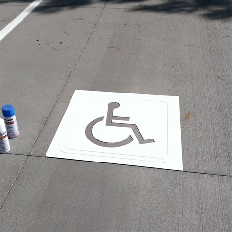 30 Handicap Parking Lot Stencil 2mm Pvc Fantastic Displays