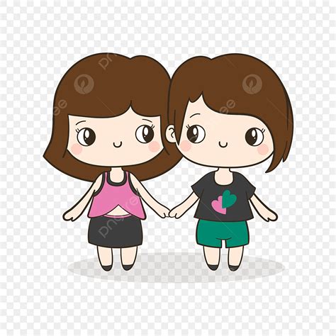 Sisters Cute Clipart Transparent Background Cute Character Cute