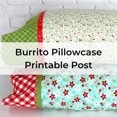 Burrito Pillowcase Printable Post The Seasoned Homemaker