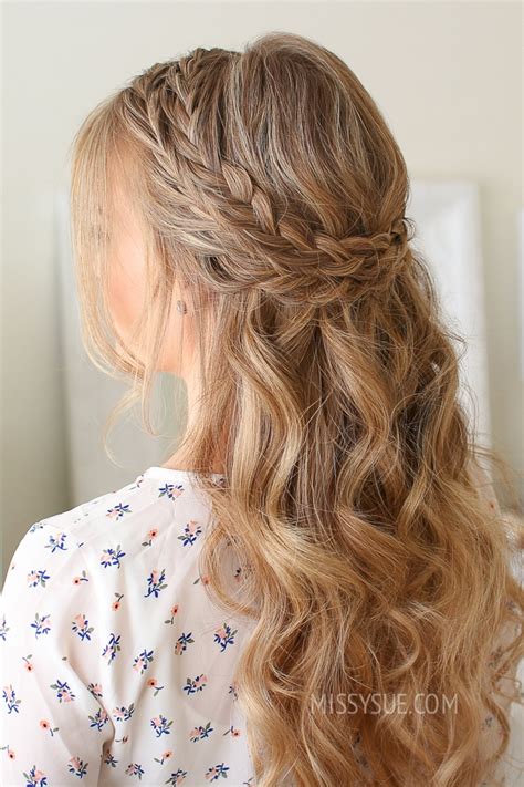 One of the biggest benefits of half up hairstyles (on natural curly hair) is that they are so quick to create and in most cases don't require a visit to the salon. Half Up Double Wrapped Braids | MISSY SUE