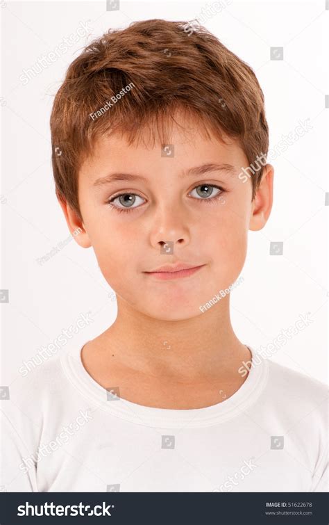 Portrait Cute Young Boy Beautiful Green Stock Photo 51622678 Shutterstock