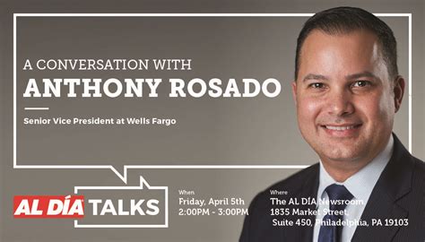 AldÍatalks Anthony Rosado Senior Vice President At Wells Fargo In