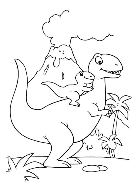 Desenho Para Imprimir E Colorir Dinossauro