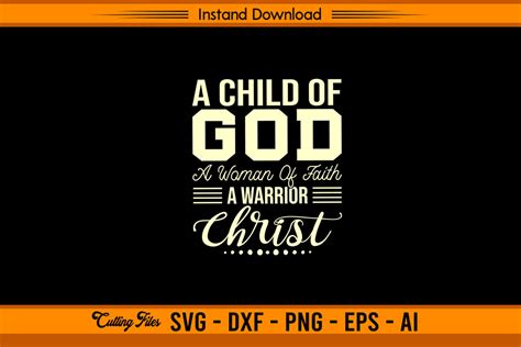 Child God Woman Of Faith Warrior Christ Graphic By Sketchbundle