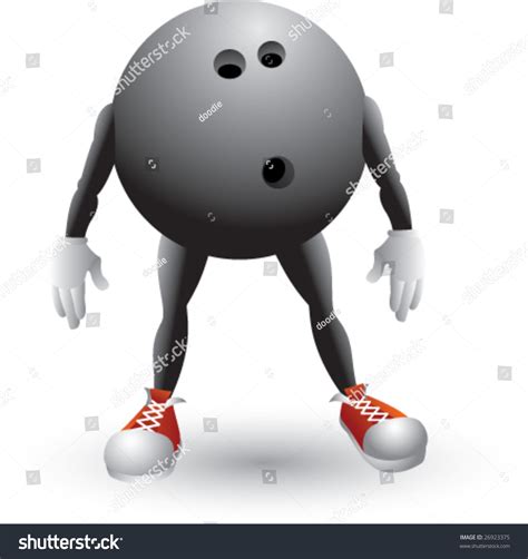 Bowling Ball Cartoon Man Stock Vector Illustration 26923375 Shutterstock