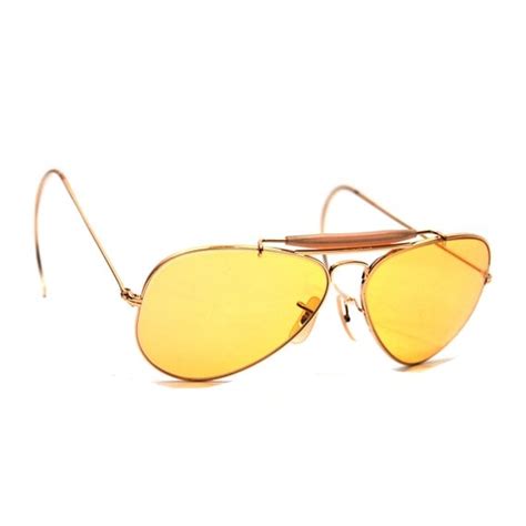 Vintage Ray Ban Sunglasses Ambermatic Bandl Yellow Lens