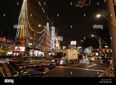 The Ueno District At Night In Tokyo Japan Stock Photo Alamy