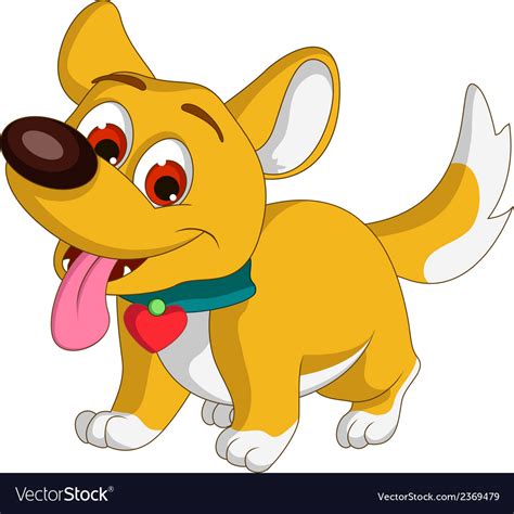 Cute Dog Cartoon Royalty Free Vector Image Vectorstock