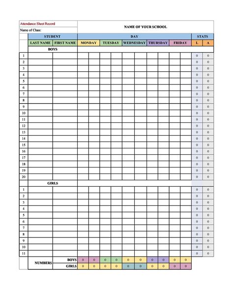 Attendance Sheet Templates 18 Free Docs Xlsx And Pdf Formats Samples