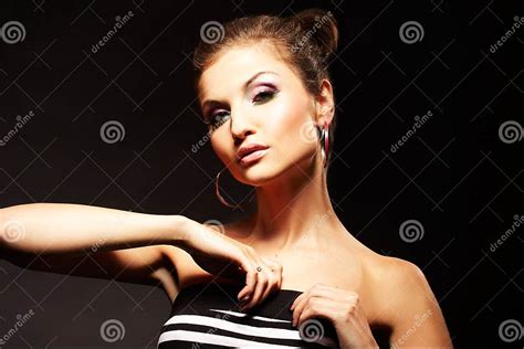 Fashion Girl Posing Stock Image Image Of Female Beautiful 5443141