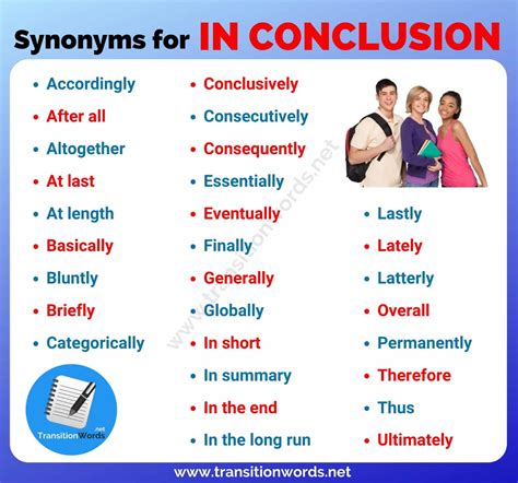 Without another word he left the room. IN CONCLUSION Synonym: List of 30 Synonyms for In ...