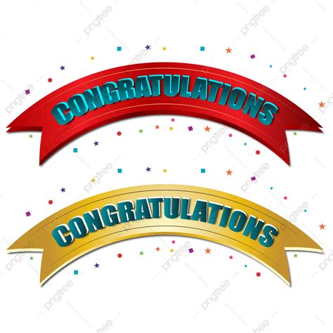 Congratulations Ribbon Vector Art Png Congratulation With Ribbons Png Congratulation