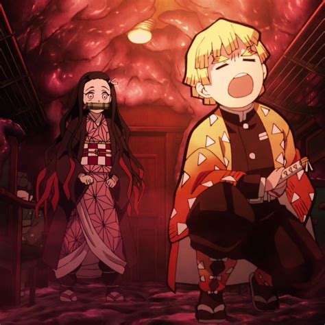 𝒁𝒆𝒏𝒊𝒕𝒔𝒖 And 𝑵𝒆𝒛𝒖𝒌𝒐 Anime Demon Slayer Anime Anime Chibi