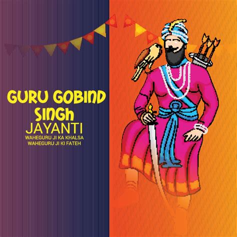 Vector Illustration Of A Background For Happy Guru Gobind Singh Jayanti Festival For Sikh