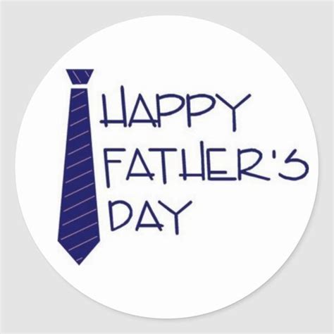 A Happy Fathers Day Sticker With A Tie