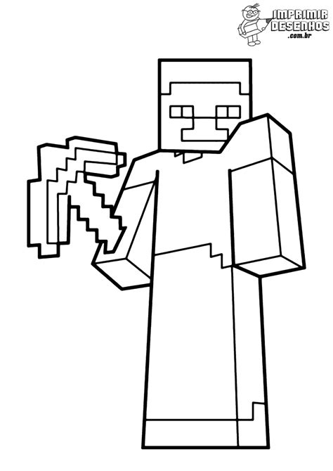 Desenho De Steve Minecraft Para Colorir Minecraft Coloring Pages
