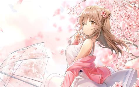 Download 2880x1800 Cute Anime Girl Profile View Sakura