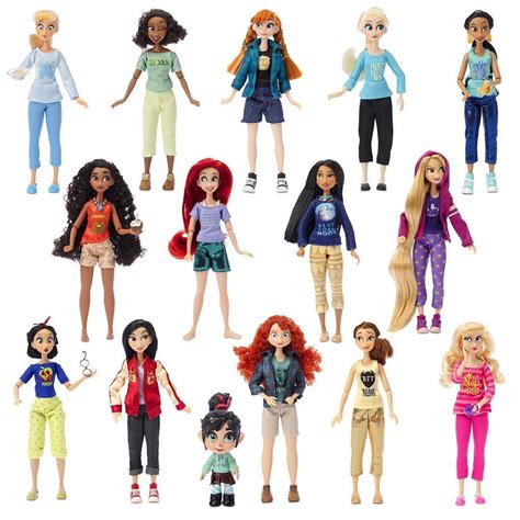 Disney Store Princess Comfy Squad Full Doll Set With 15 Dolls Including