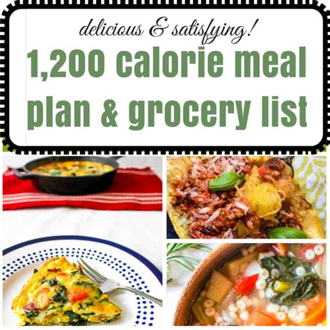 Delicious And Satisfying 1200 Calorie Meal Plan Recipes And Grocery