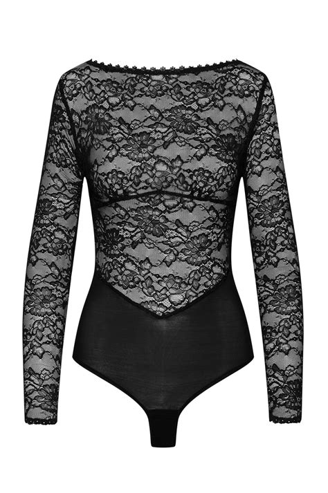 embroidered black lace bodysuit cadolle