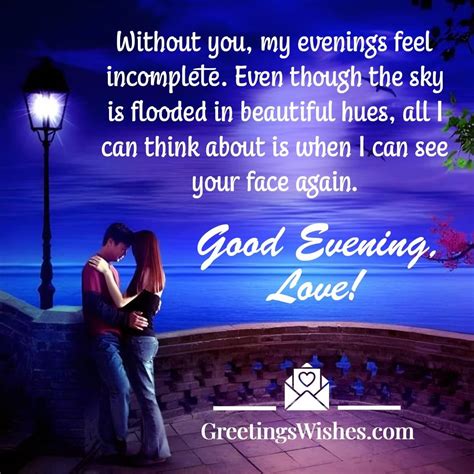 Good Evening Messages For My Love Greetings Wishes