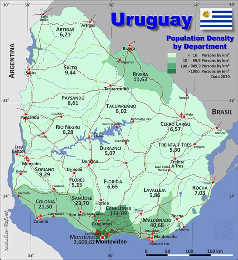 Discover sights, restaurants, entertainment and hotels. Uruguay Country data, links and map by administrative ...