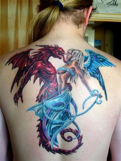 Angels N Demons Gothic Tattoo Designs On Back Tattoos Book 65000