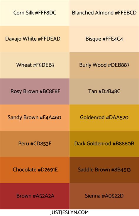 Names For Colors 160 Ideas To Inspire Your Next Project With Hex Codes