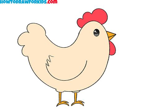 How To Draw A Chicken Easy Drawing Tutorial For Kids