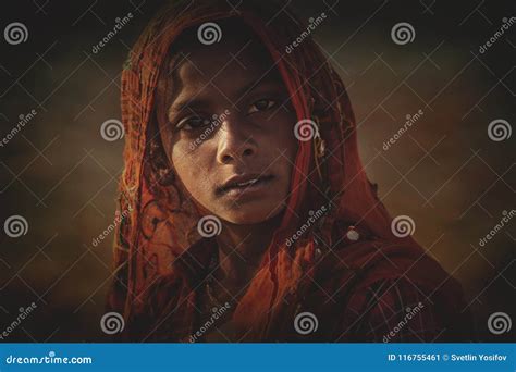 indian tribal girl from pushkar editorial photo image of girl cultural 116755461