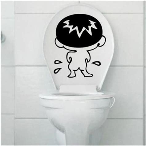 Buy Funny Bathroom Decorations Urinating Boy Toilet